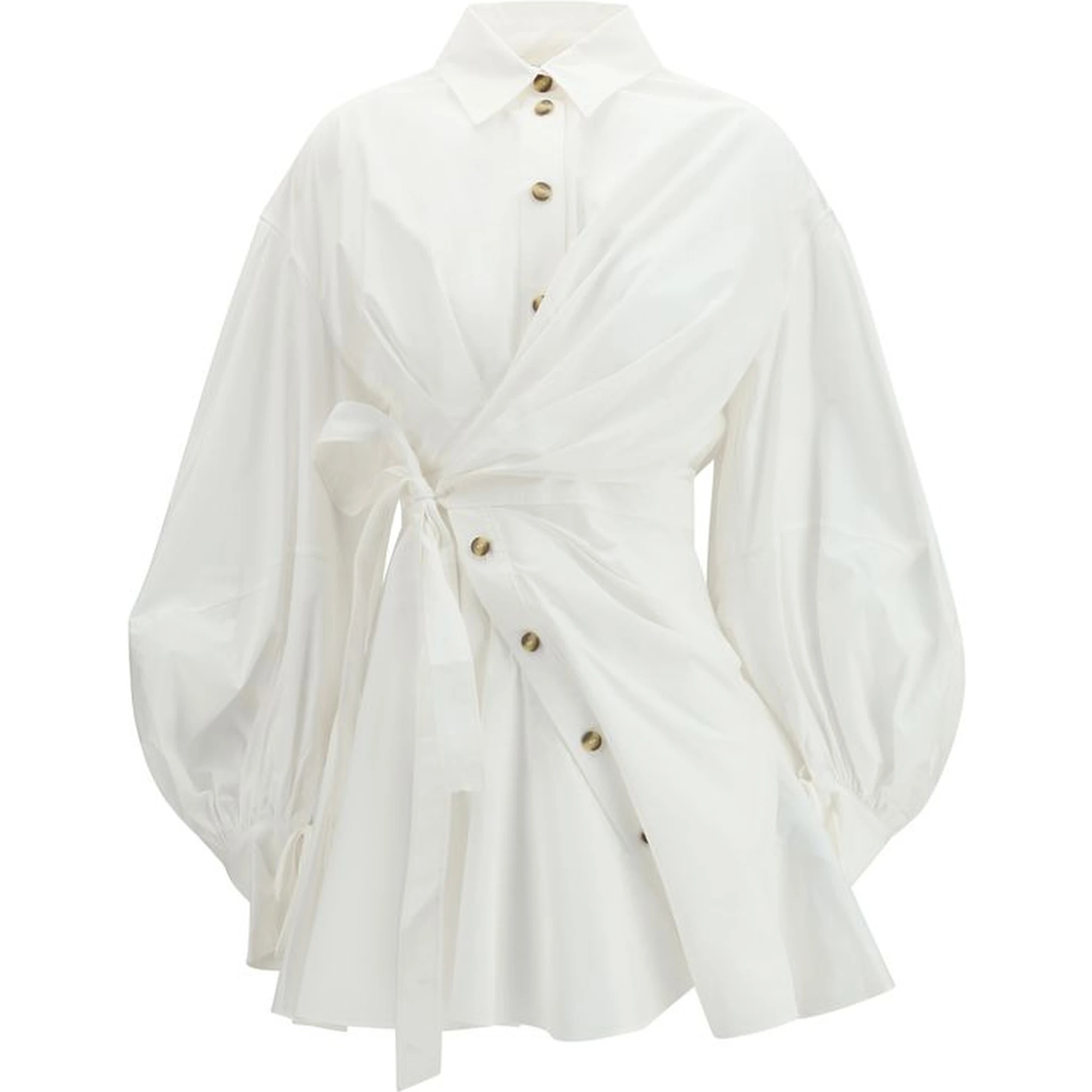 White Cotton Casual Dress