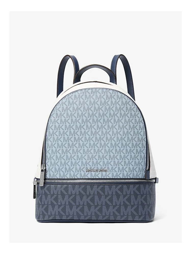 حقيبة ظهر جلدية زرقاء