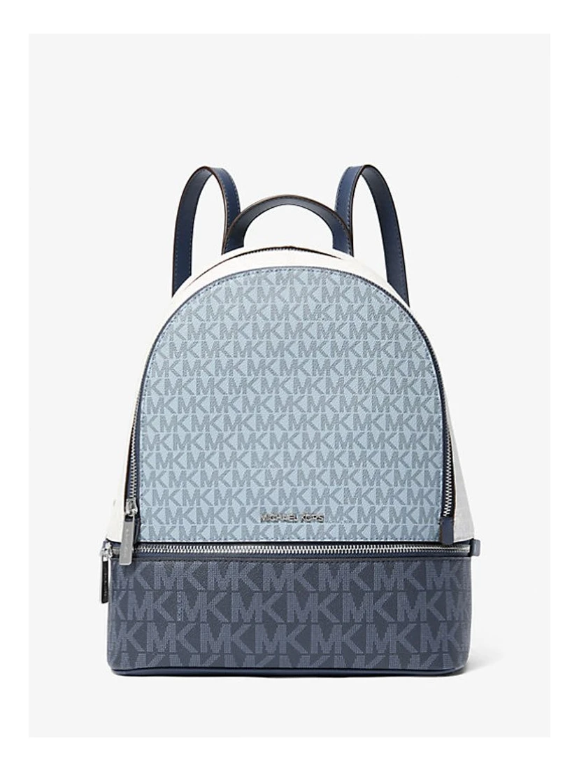 حقيبة ظهر جلدية زرقاء