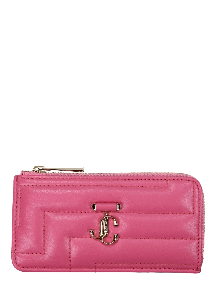 محفظة جلدية وردية