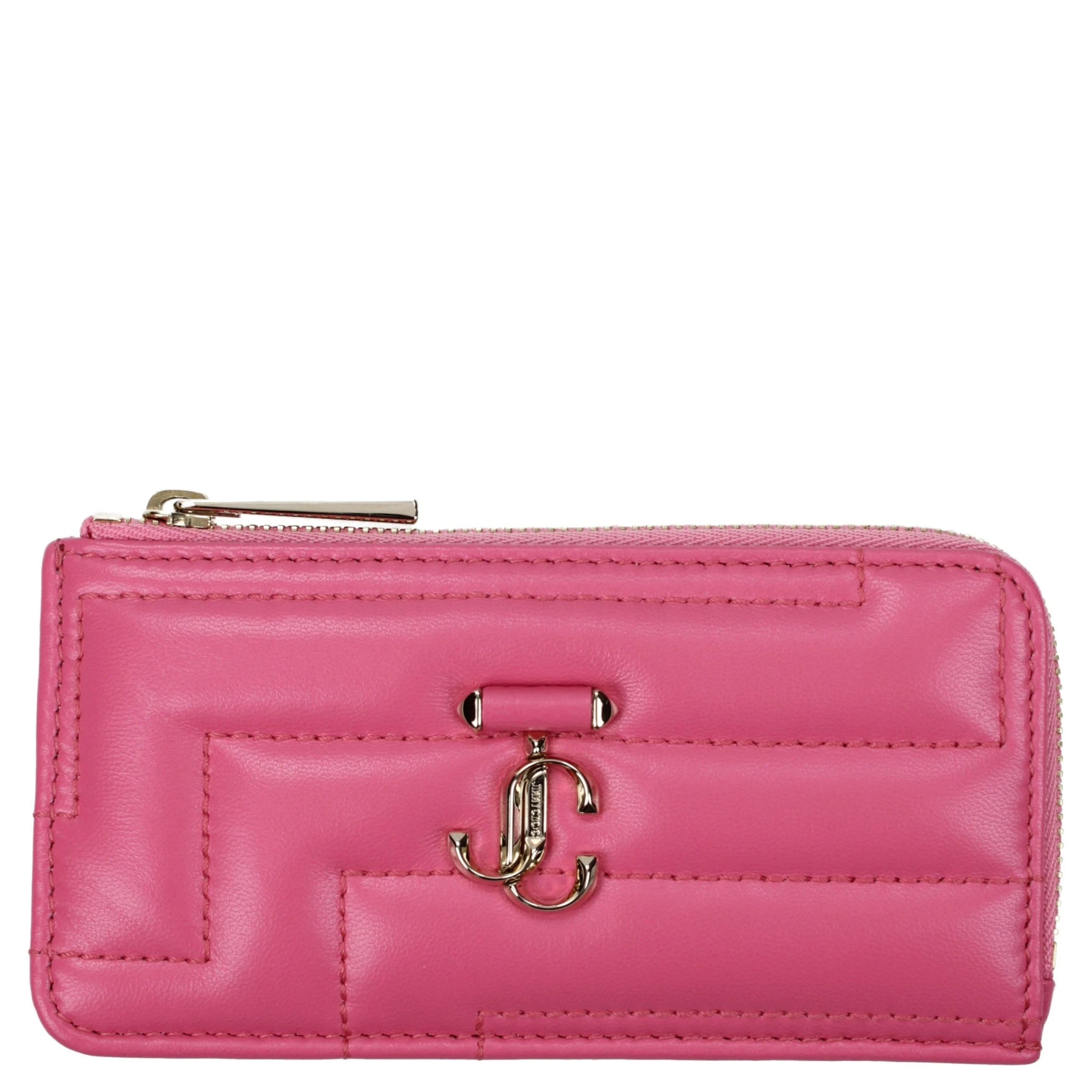 محفظة جلدية وردية