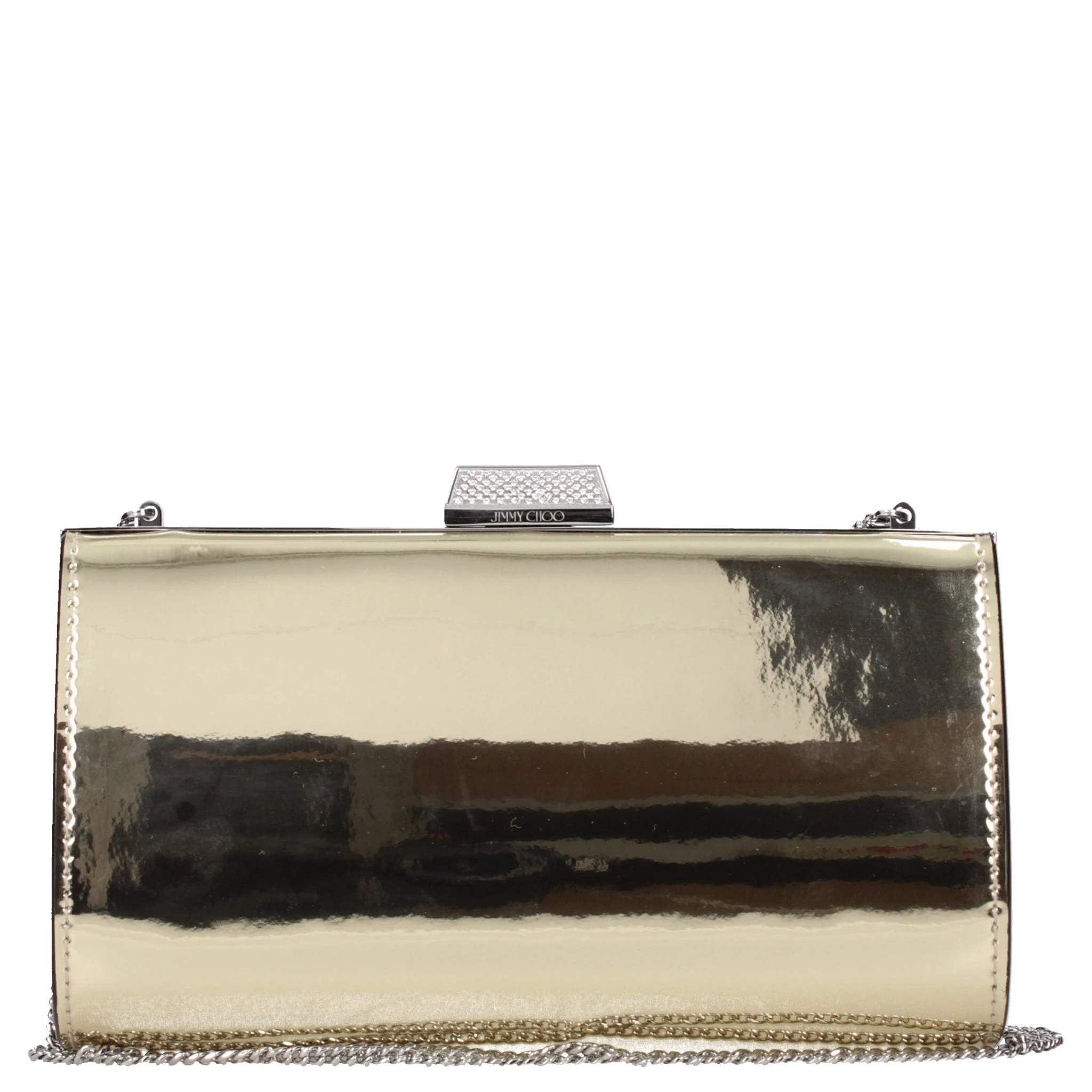 حقيبة يد جلدية ذهبية