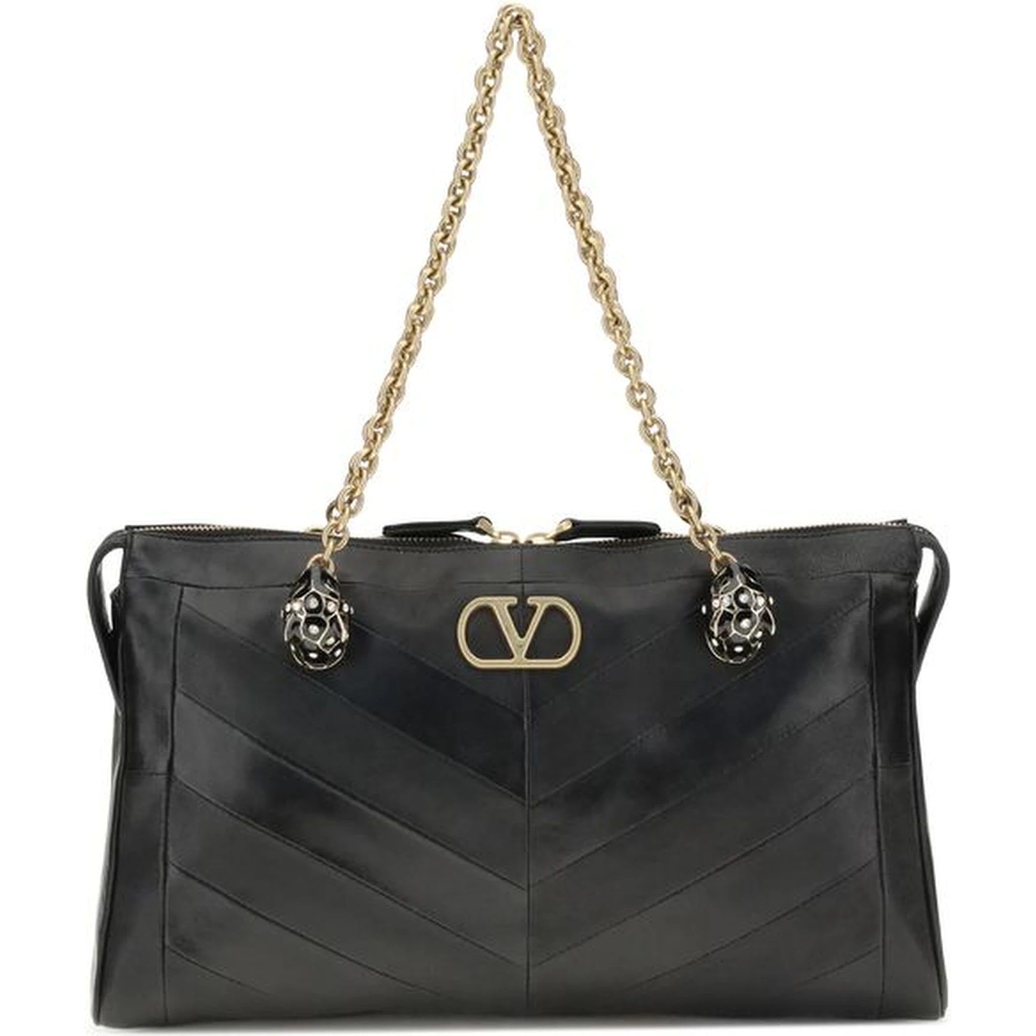 حقيبة كتف من جلد الخروف الأسود (Ovis Aries Aries)