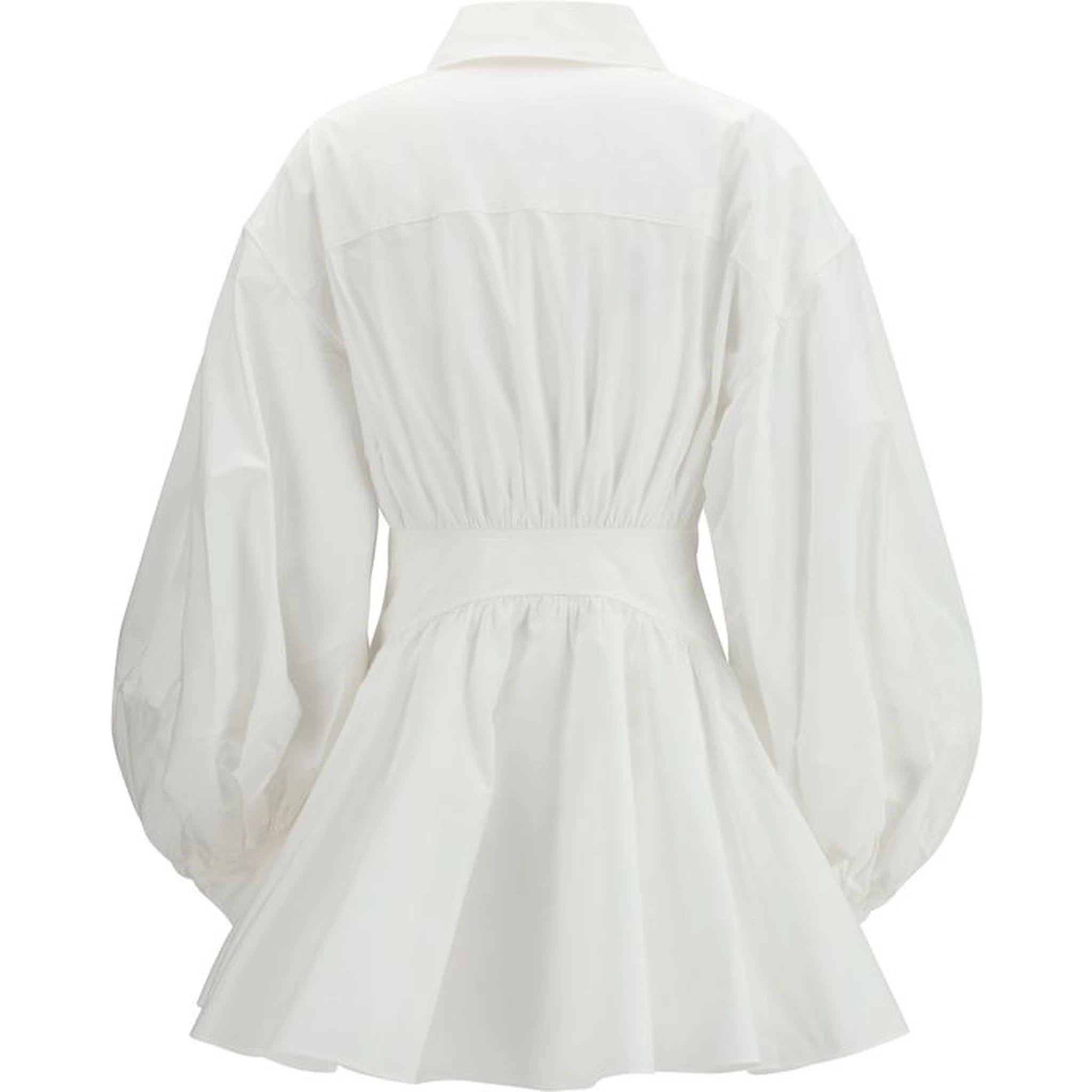 White Cotton Casual Dress