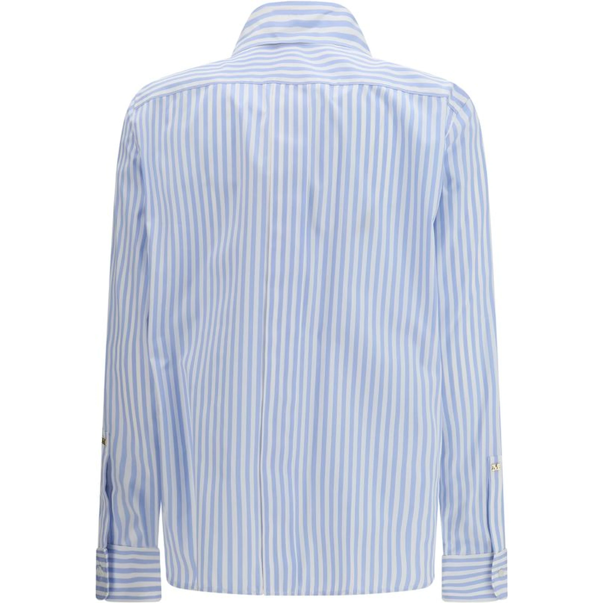 قميص قطني أزرق بنقشة