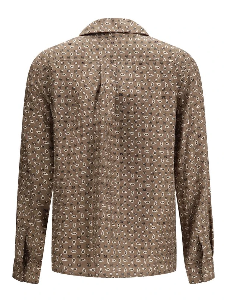 Brown Silk Pattern Shirt alternative