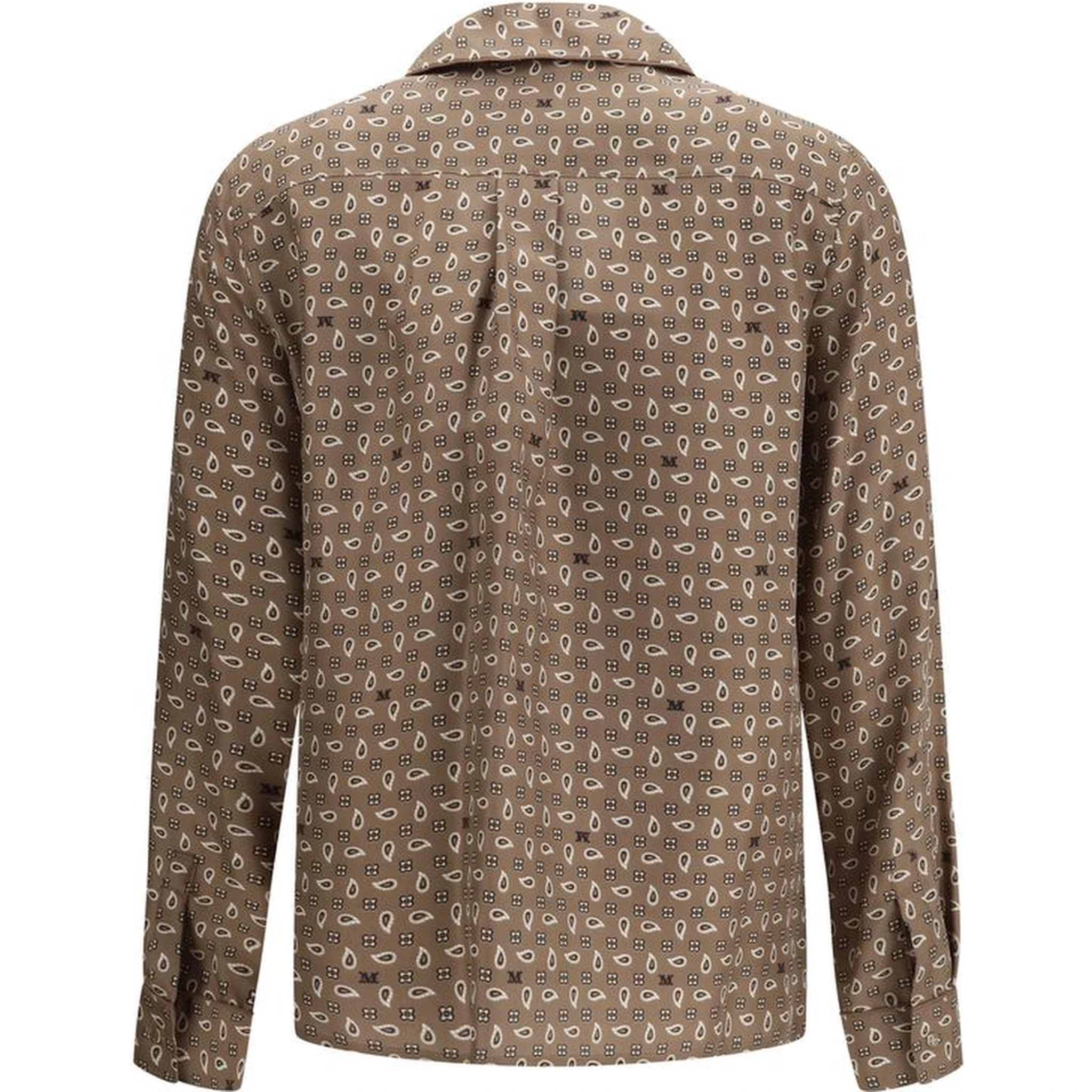 Brown Silk Pattern Shirt