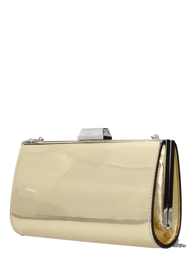 حقيبة يد جلدية ذهبية