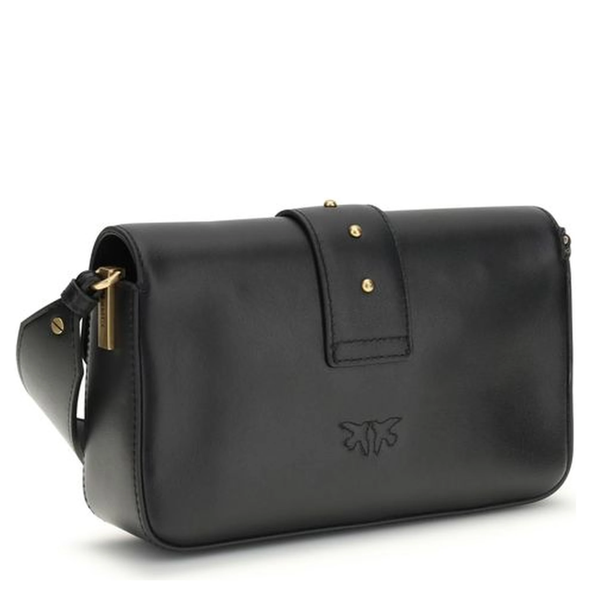 حقيبة كتف بوس توروس من جلد العجل الأسود