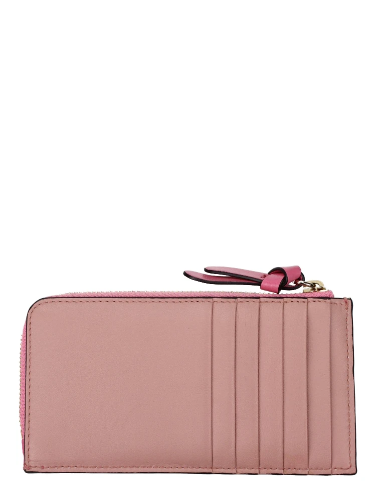 محفظة جلدية وردية alternative