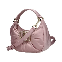 حقيبة يد من الساتان الوردي