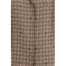 Brown Silk Pattern Shirt