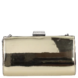 حقيبة يد جلدية ذهبية