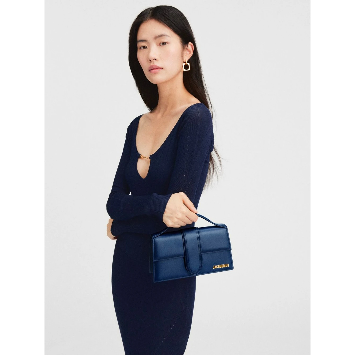 Dark NavyLeather Le Grand Bambino Handbag