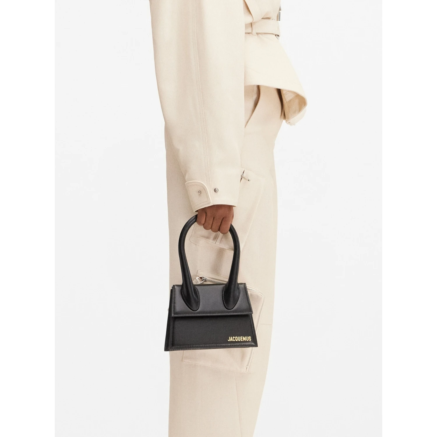 Black  leather Le Chiquito moyen bag
