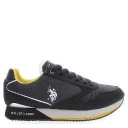 Black Polyester Men Sneaker