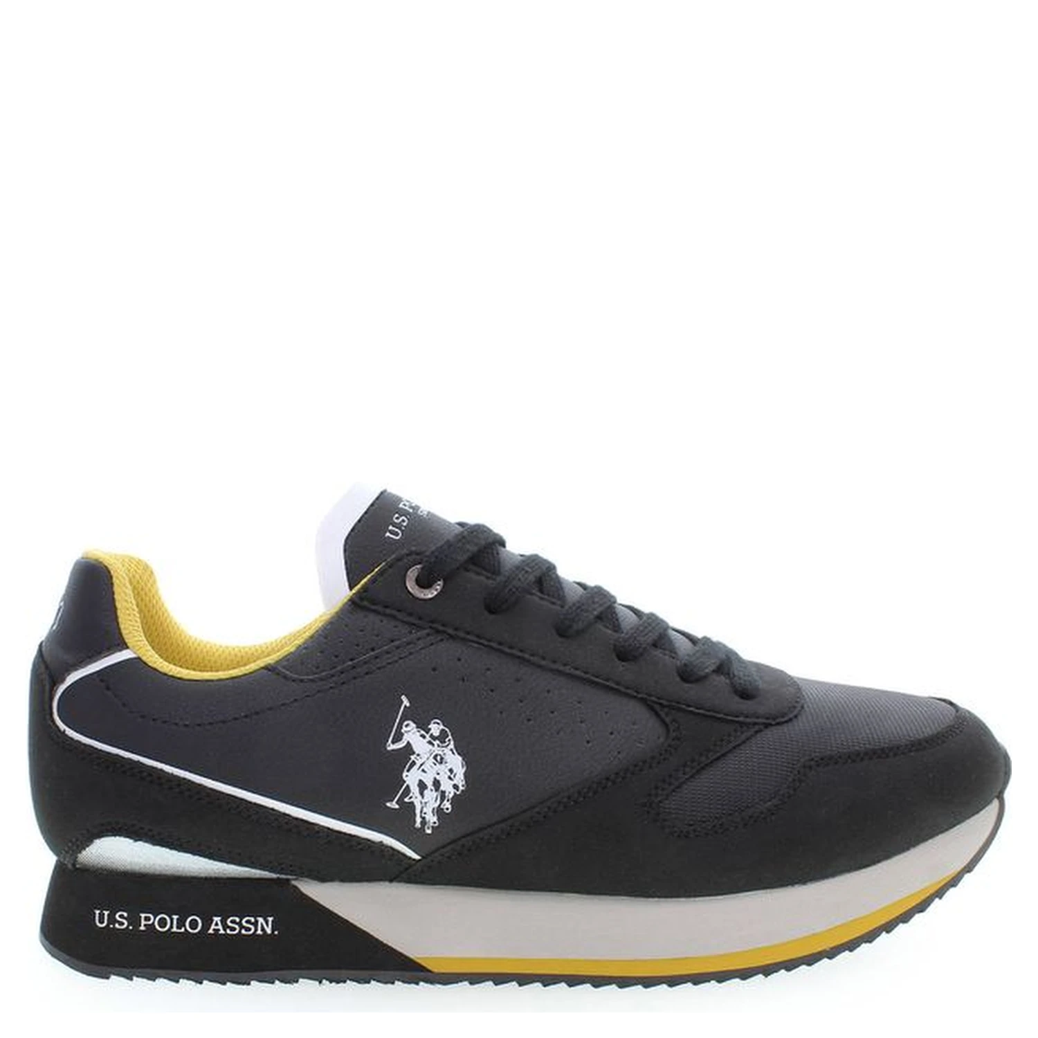 Black Polyester Men Sneaker