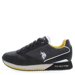 Black Polyester Men Sneaker