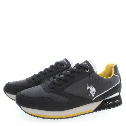Black Polyester Men Sneaker
