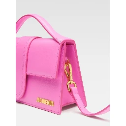 Neon Pink Leather Le Grand Bambino Handbag