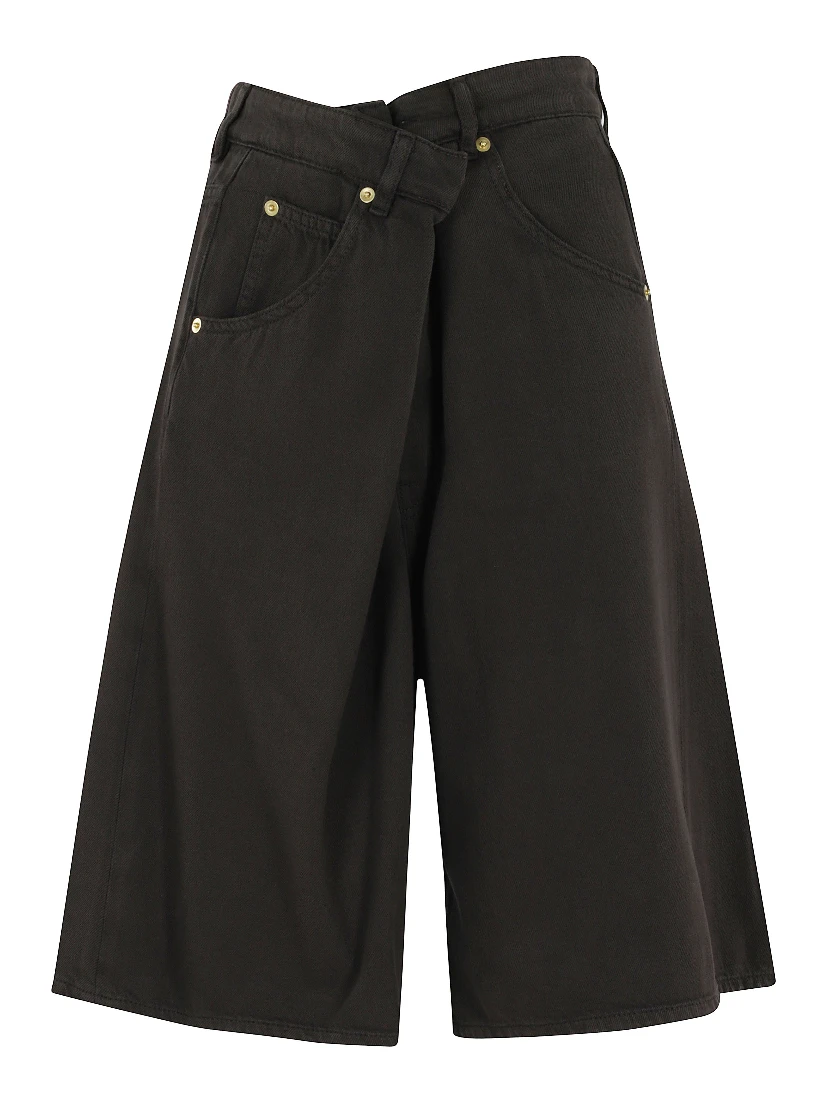 INES FOLD OVER TENCEL SHORTS