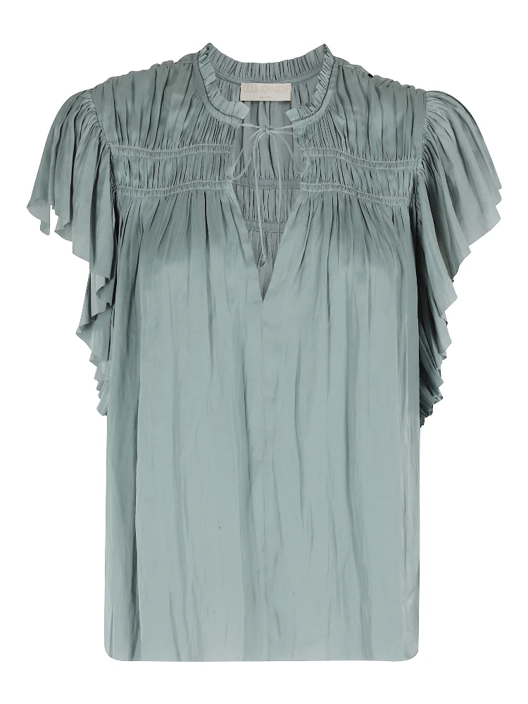 AGOSTA FLUTTER SLEEVE TOP