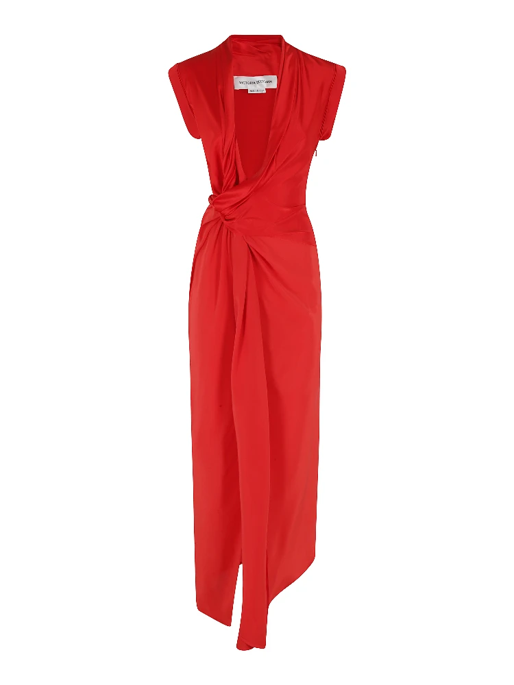 ASYMMETRIC TWIST DETAIL DRESS