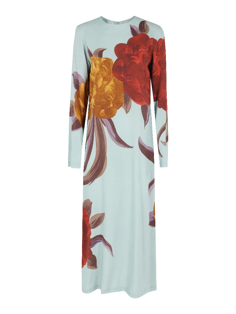 فستان واسع بأكمام طويلة