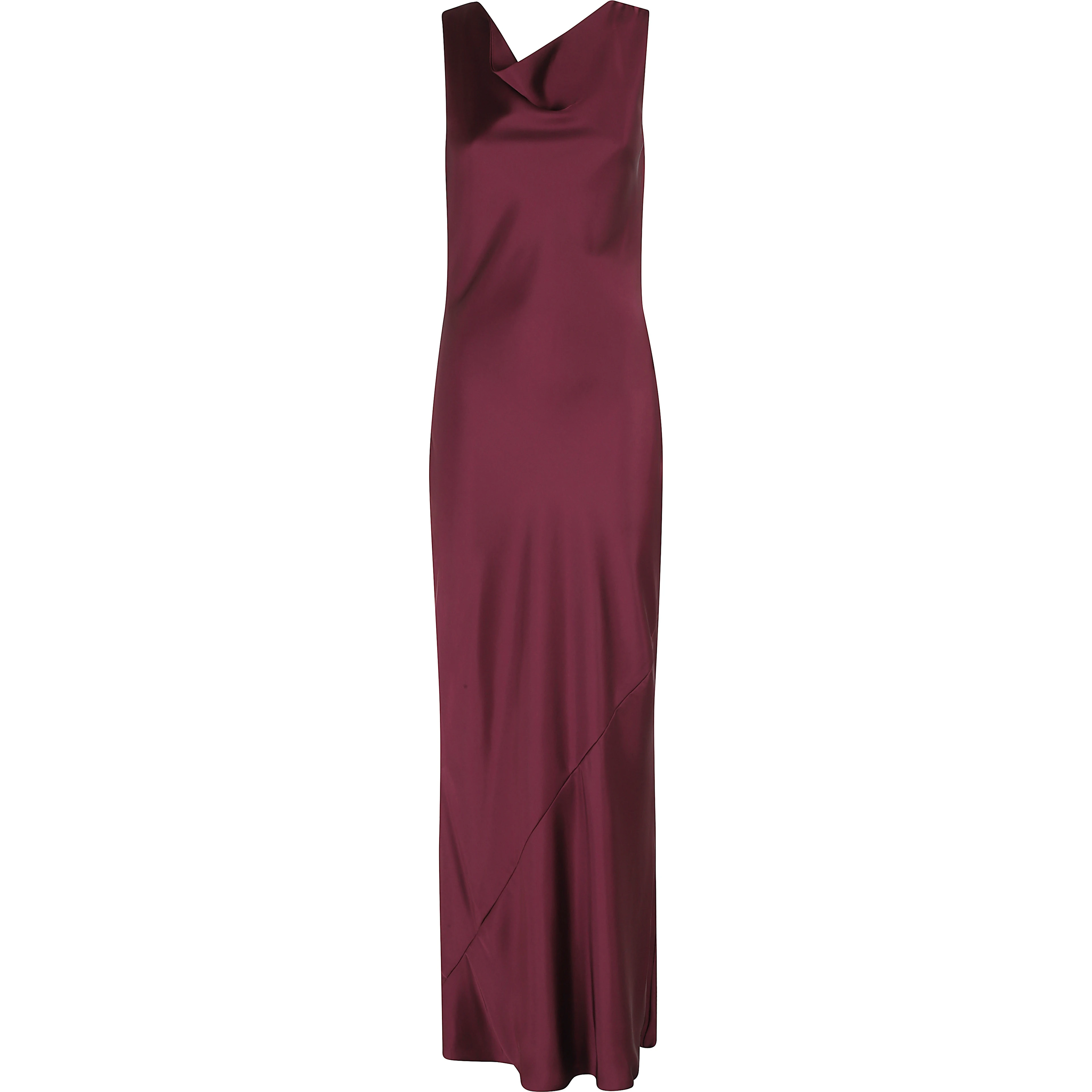 SLEEVELESS LOW BACK DRAPE GOWN