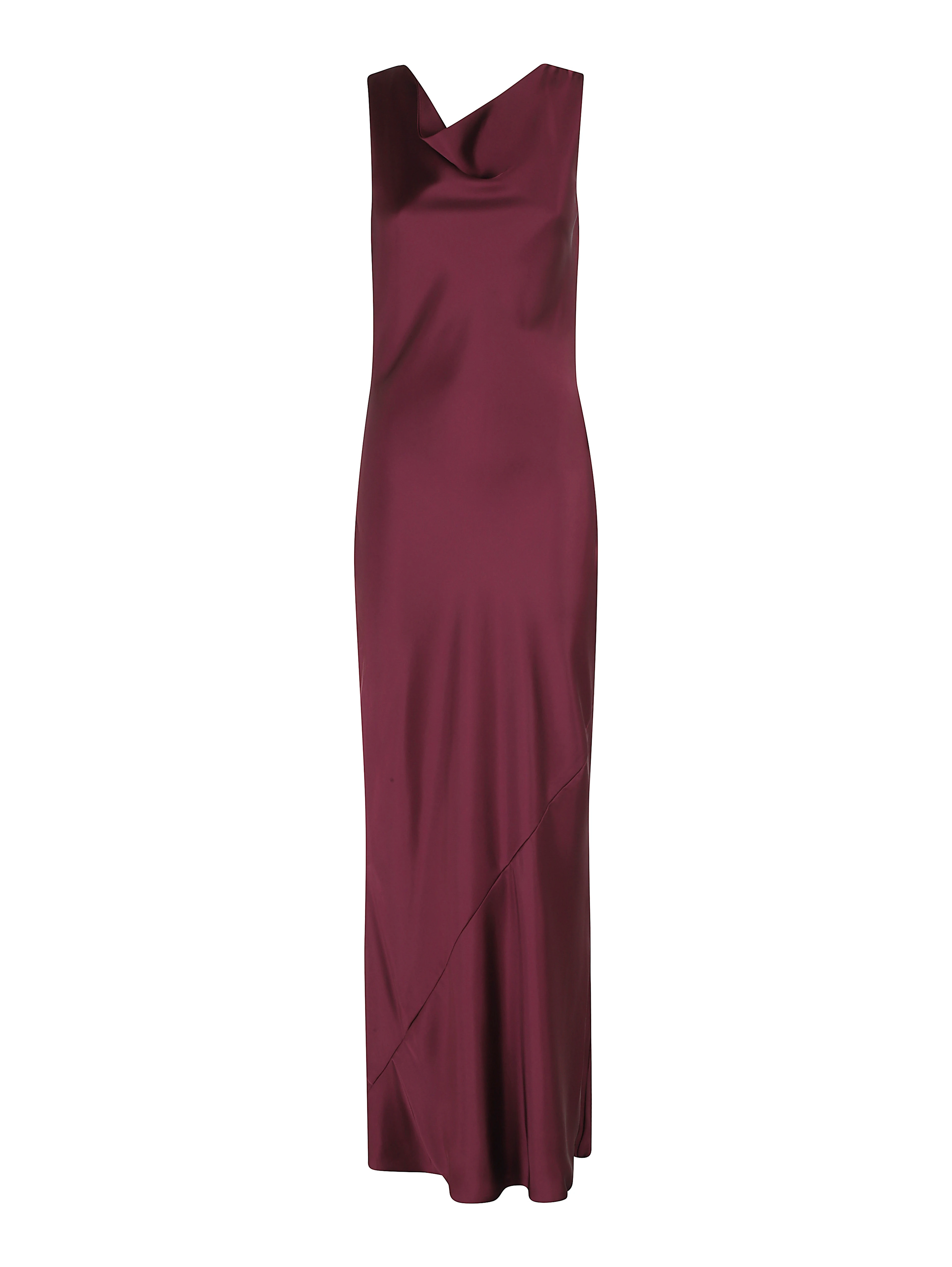 SLEEVELESS LOW BACK DRAPE GOWN