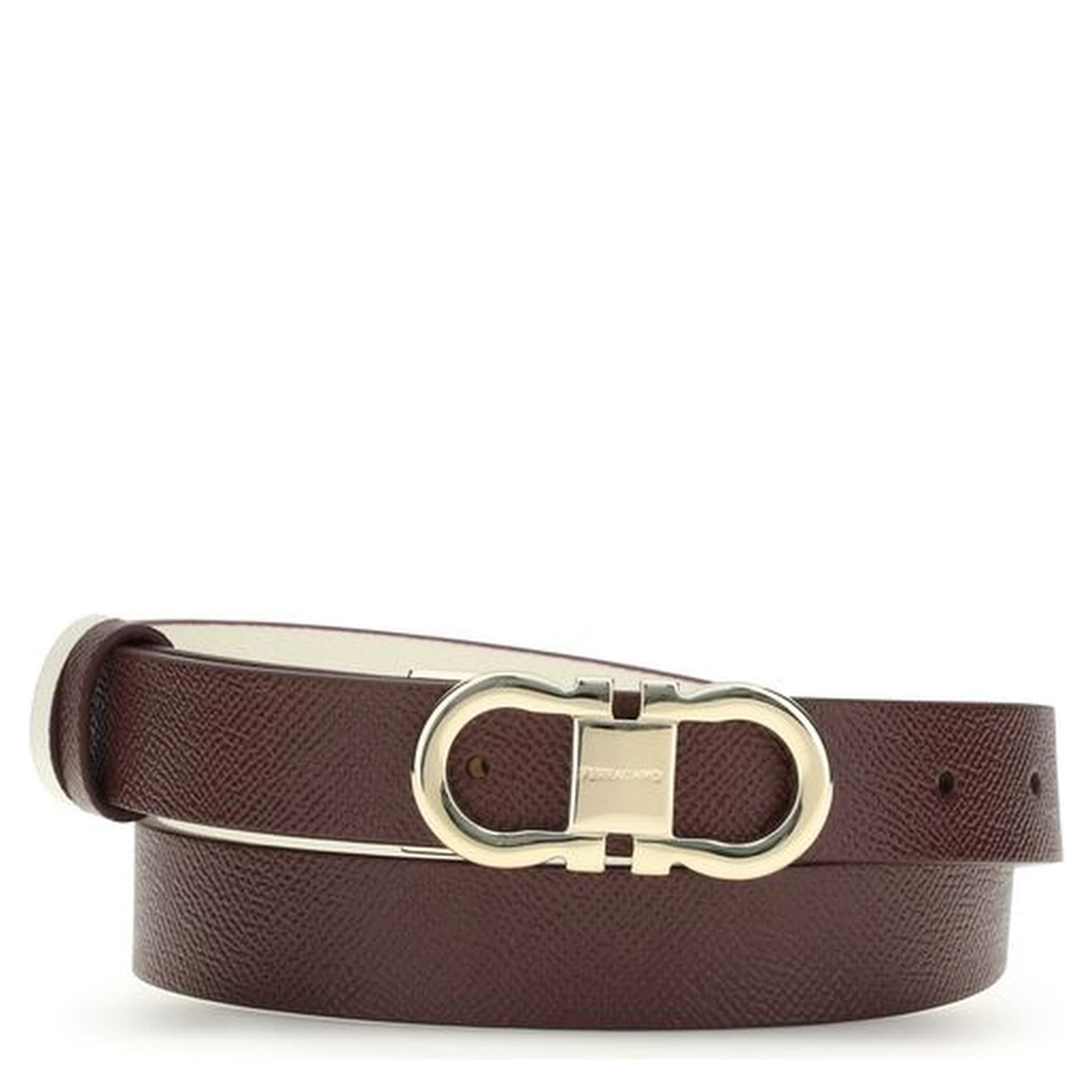 Brown Calf Leather Bos Taurus Thin Belt