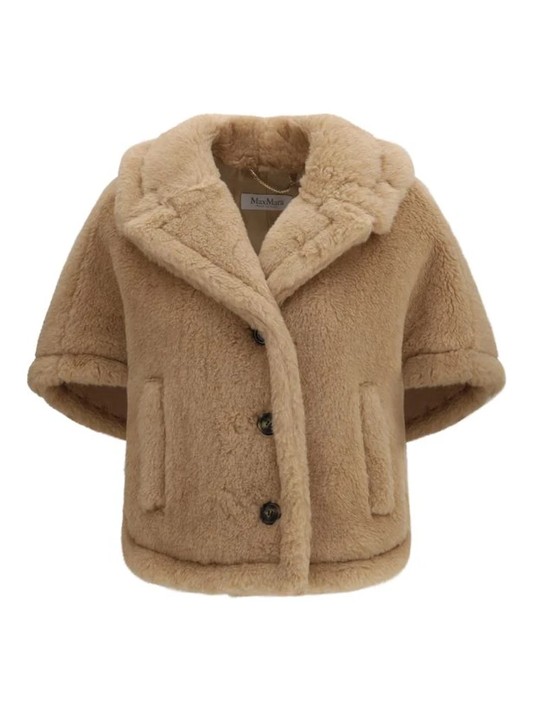Beige Alpaca Vicugna Pacos Coat