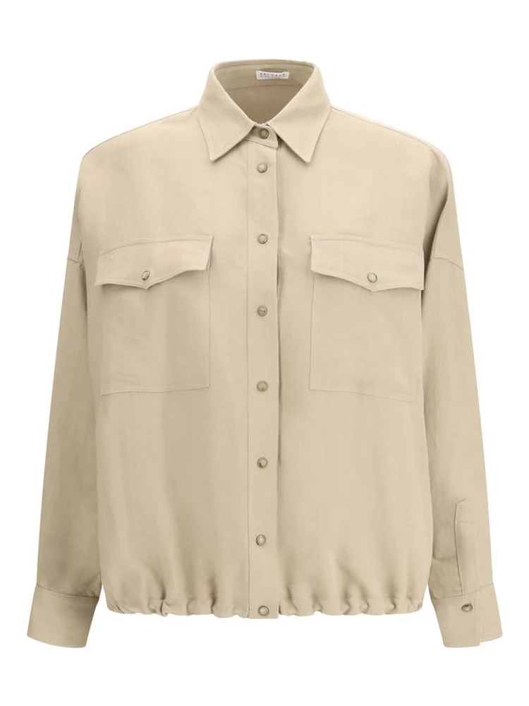 Beige Viscose Blouse