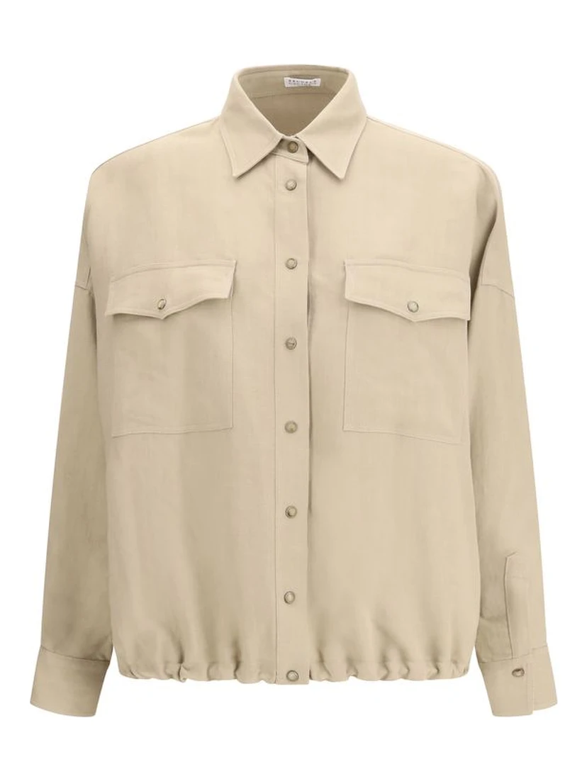 Beige Viscose Blouse