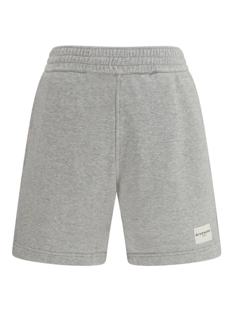 Gray Cotton Bermuda Shorts