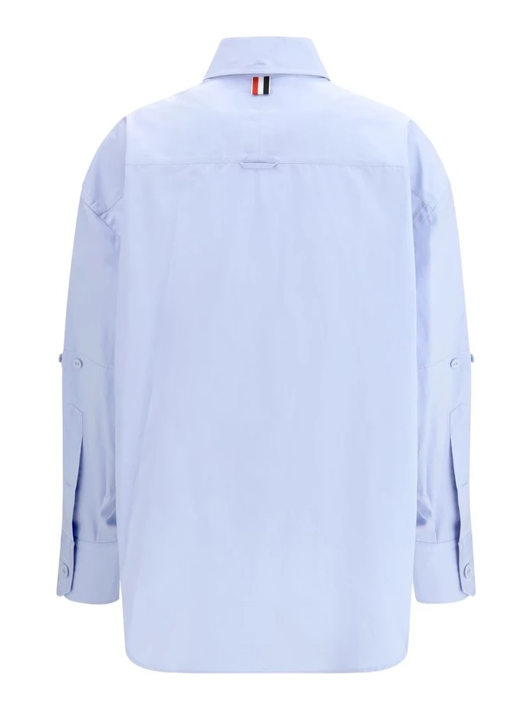 قميص قطني أزرق بنقشة alternative