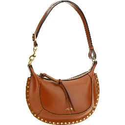 حقيبة كتف بوس توروس من جلد العجل البني