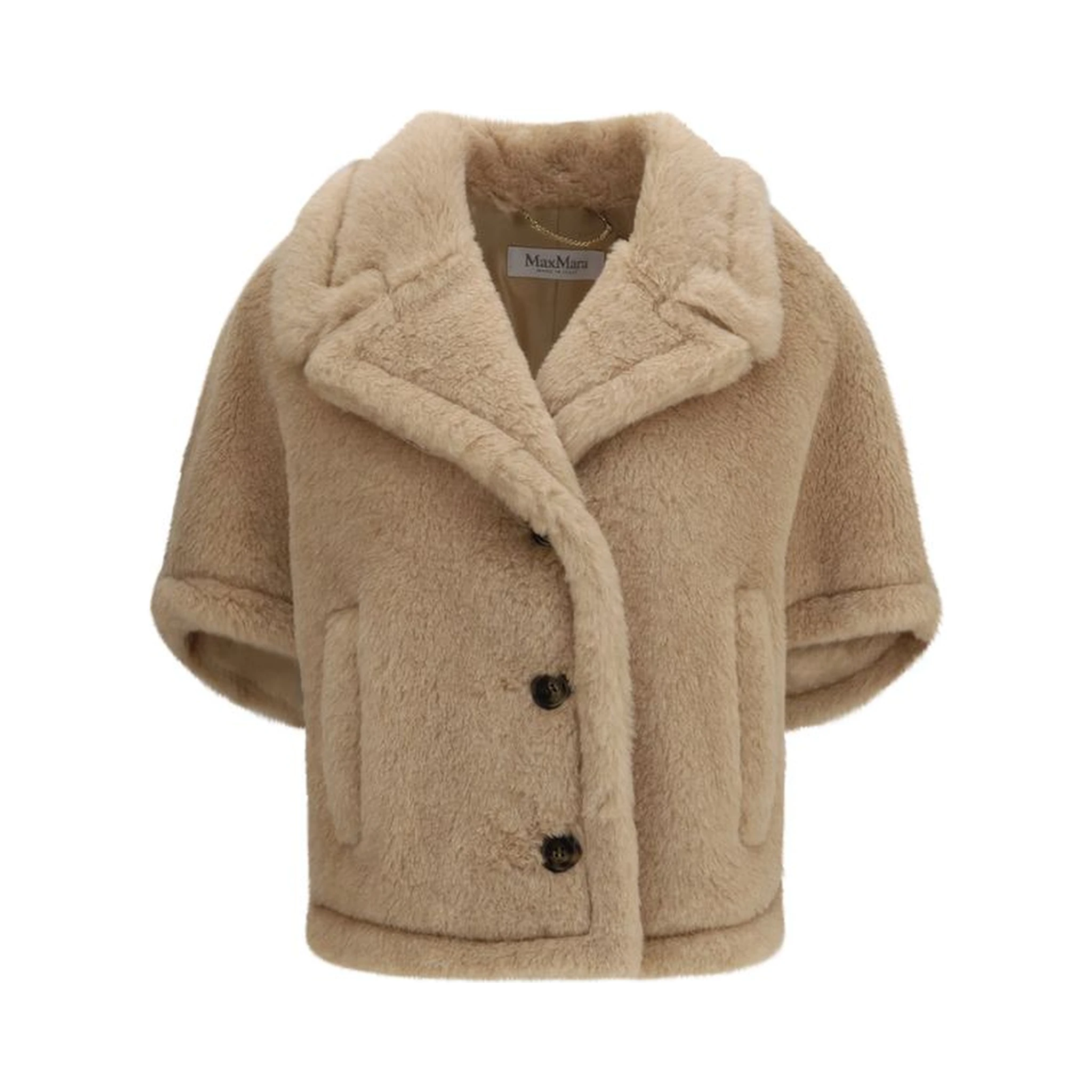 Beige Alpaca Vicugna Pacos Coat