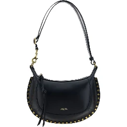 حقيبة كتف بوس توروس من جلد العجل الأسود