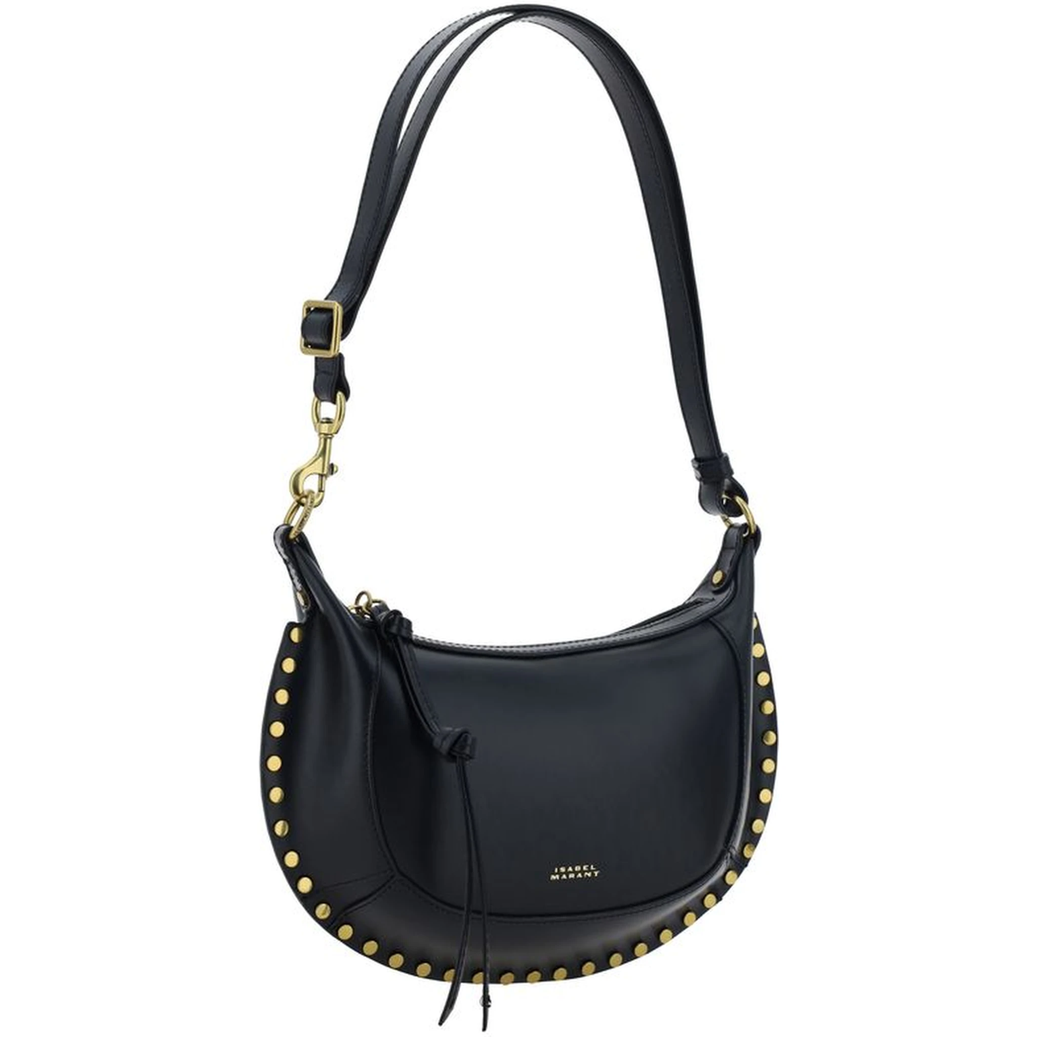 حقيبة كتف بوس توروس من جلد العجل الأسود