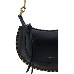 حقيبة كتف بوس توروس من جلد العجل الأسود