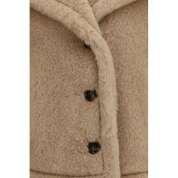 Beige Alpaca Vicugna Pacos Coat