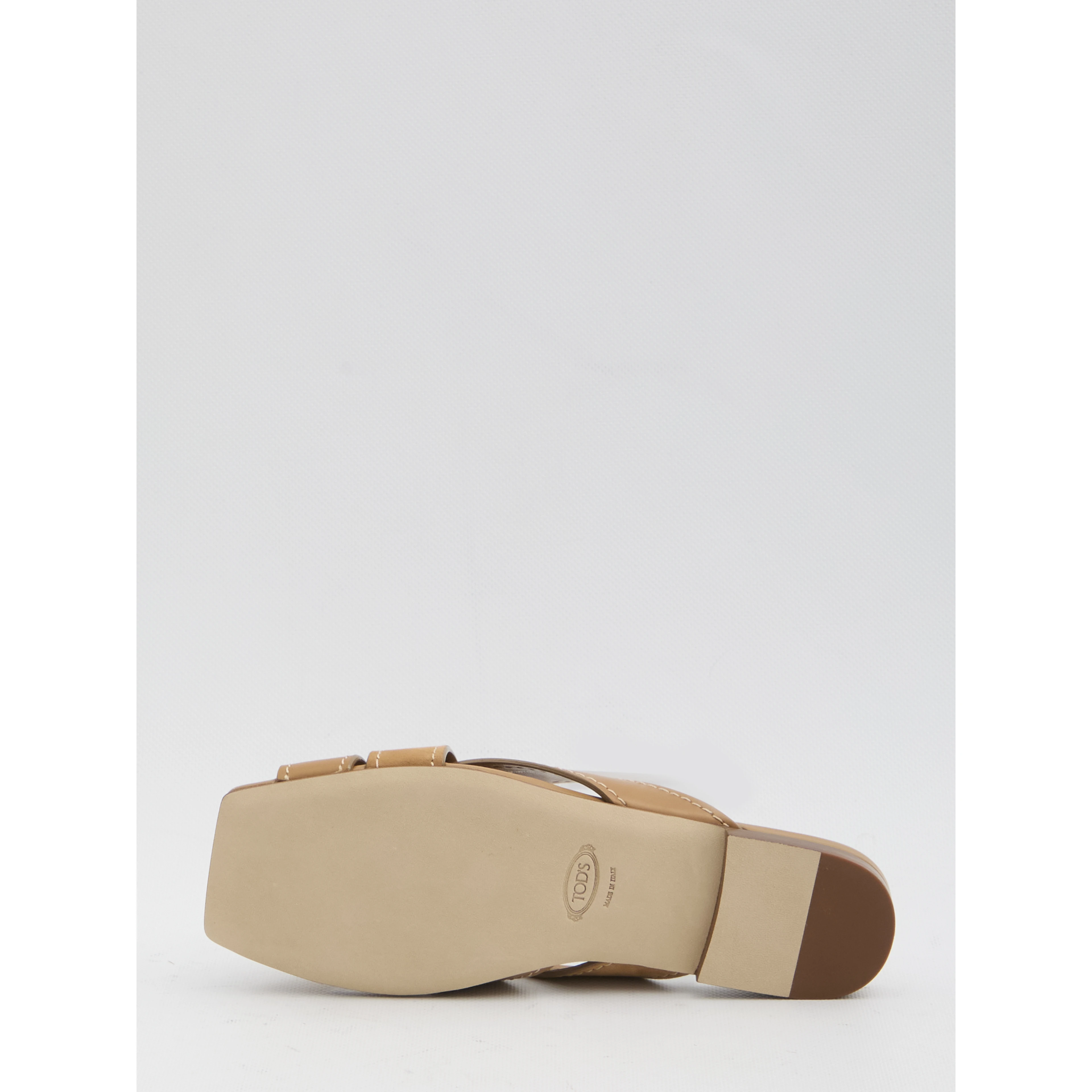Smooth and suede leather slides