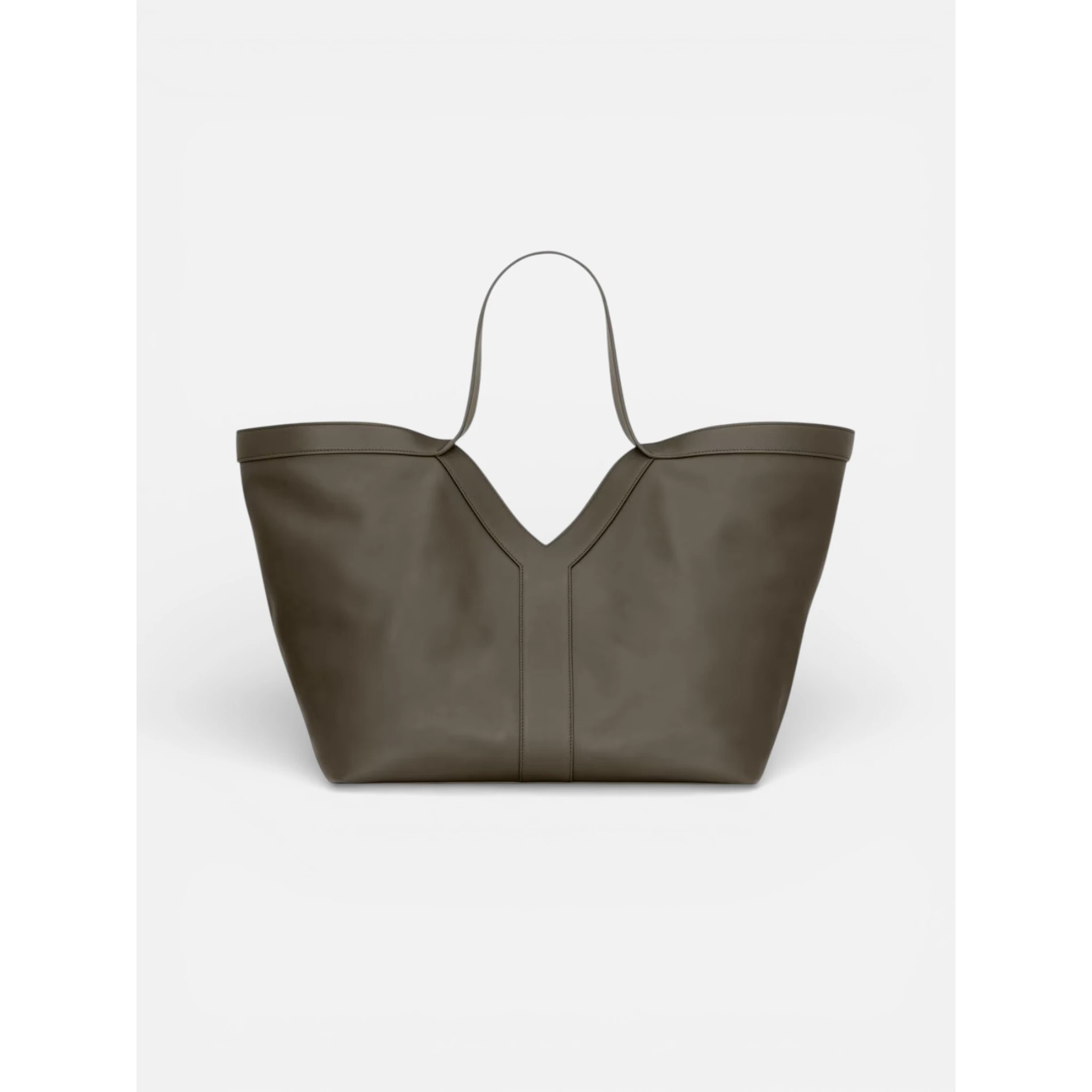 Y leather tote bag