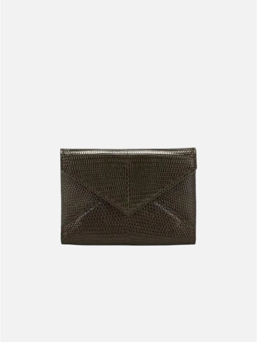 Lizard leather card holder