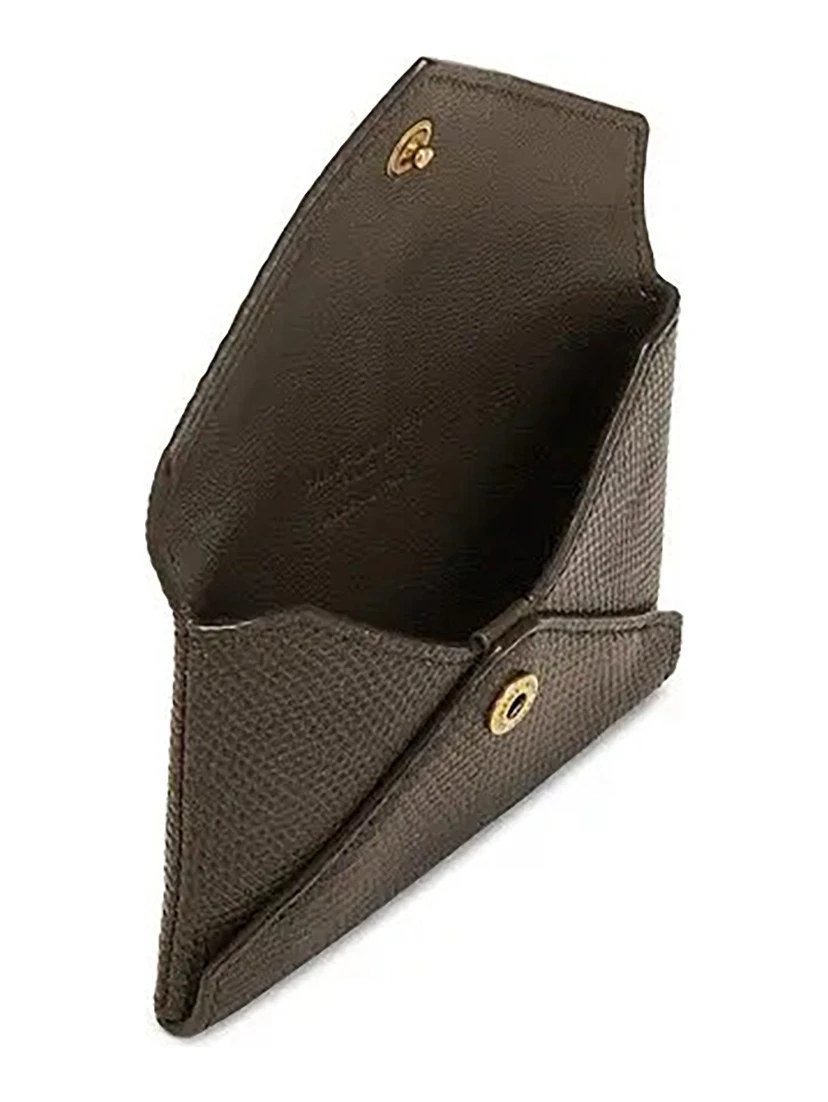 Lizard leather card holder