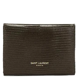 Lizard leather card holder