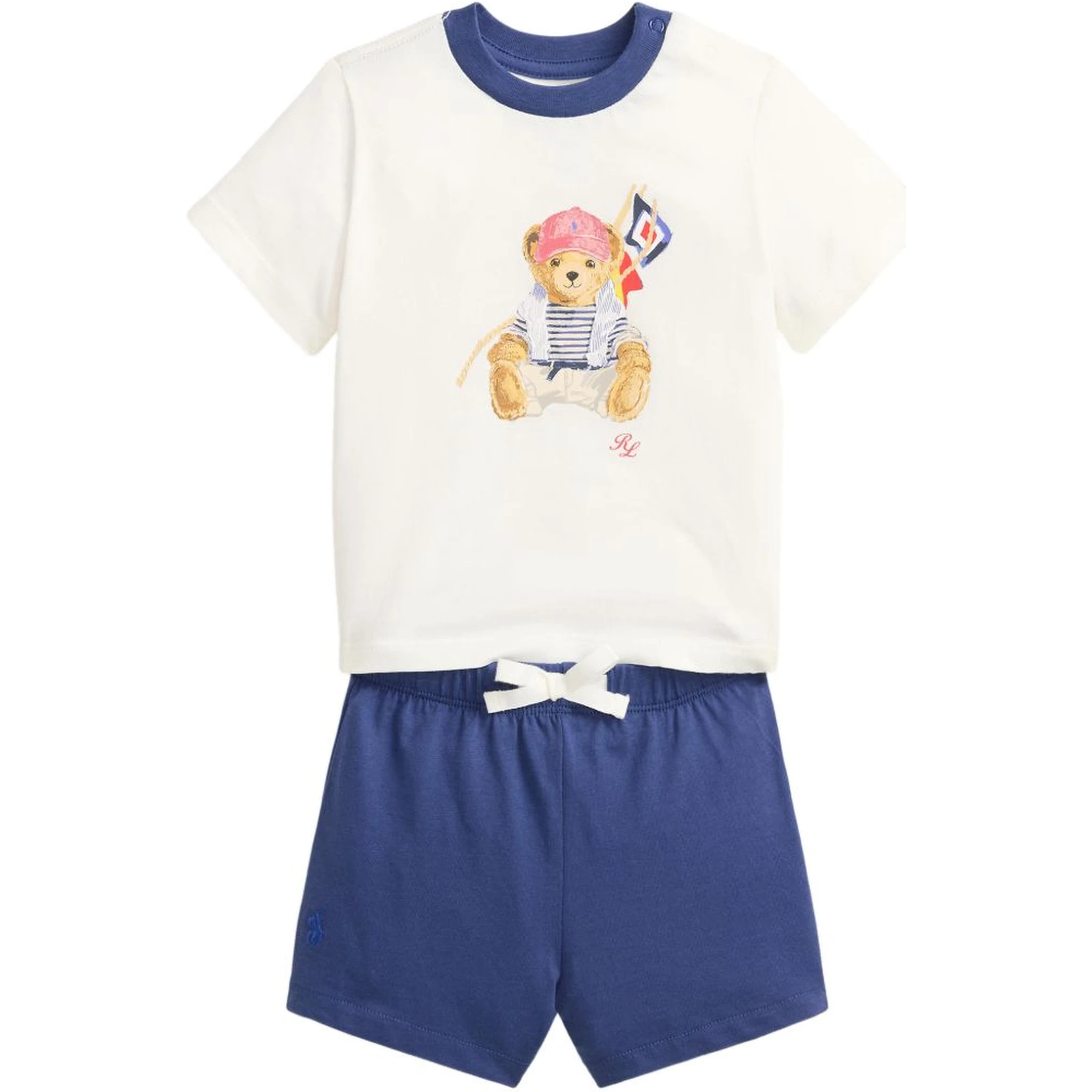 بولو رالف لورين للأطفال أبيض