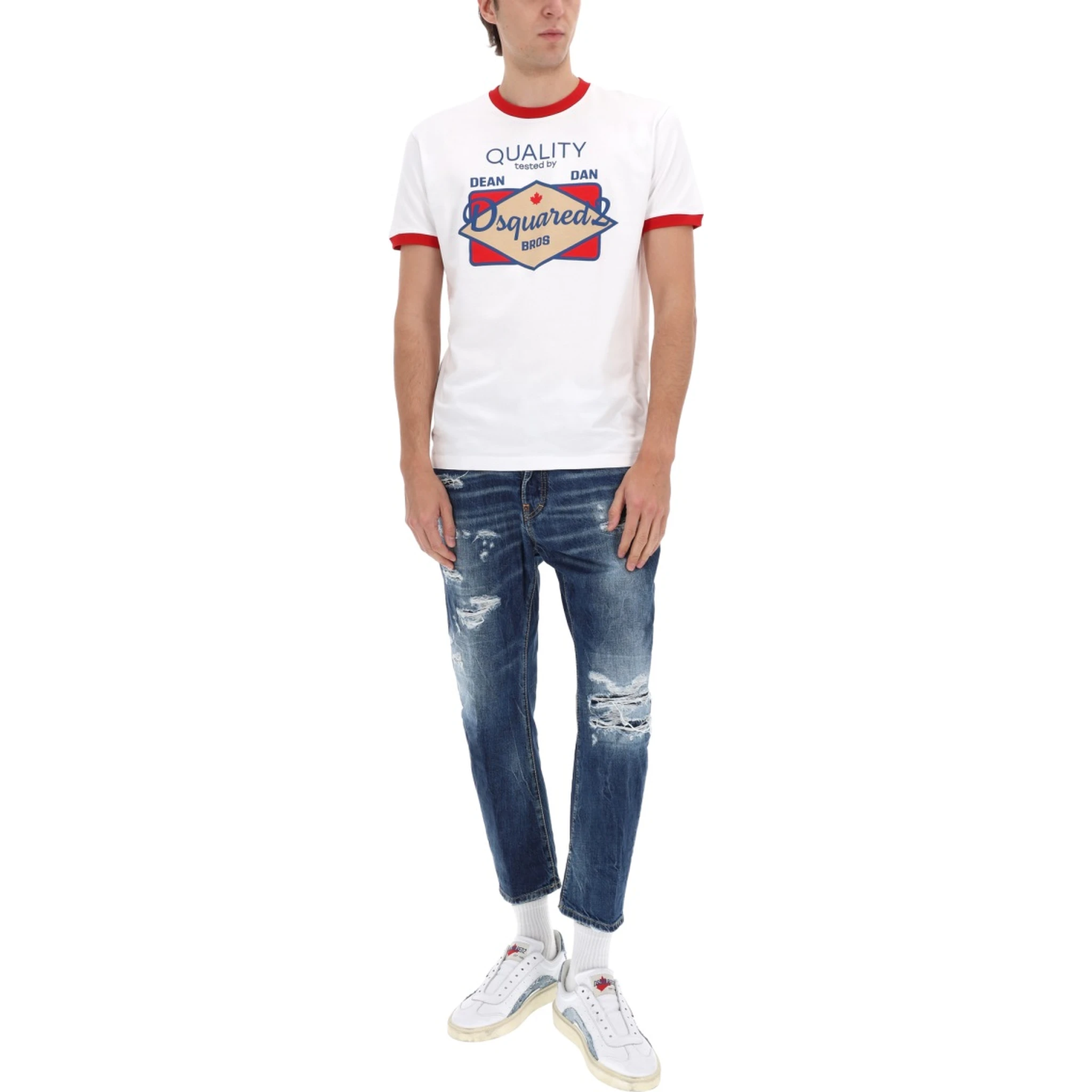 JEANS WITH "DESTROYED" DETAILS