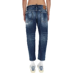 JEANS WITH "DESTROYED" DETAILS